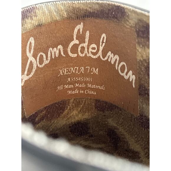 SAM EDELMAN XENIA WOMENS TALL RUBBER RAIN BOOTS WELLIES BLACK TAN SIZE 7M - Picture 9 of 12